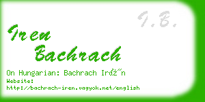 iren bachrach business card